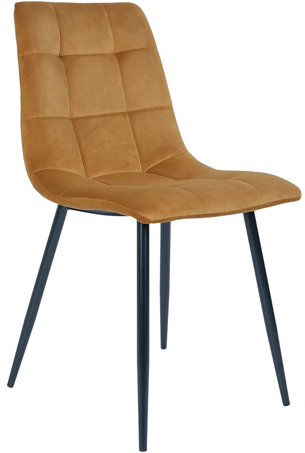 House Nordic Middel ruokatuoli, keltainen sametti