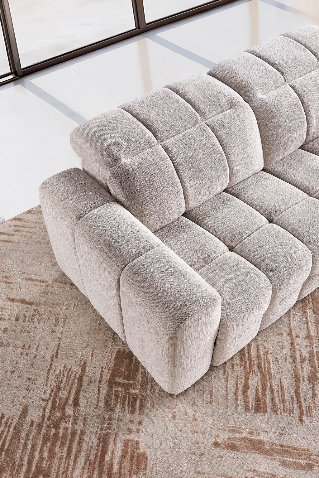 Loungea Nordby 3-istuttava mekanismisohva monique linen vaalea beige