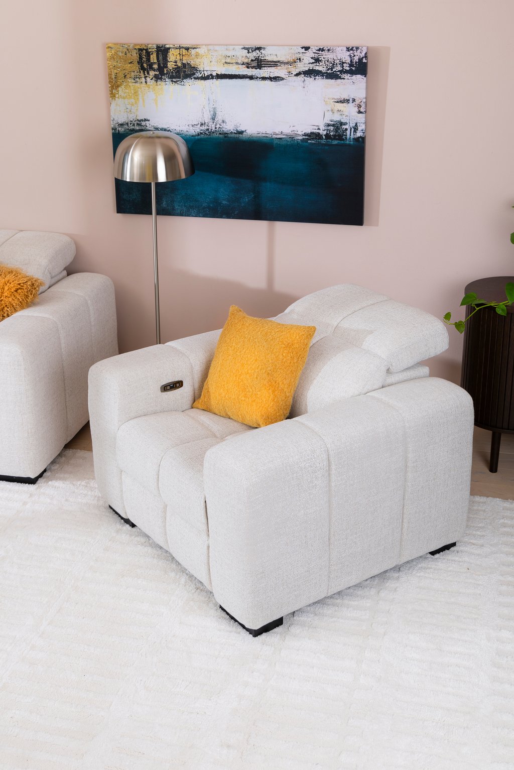 Loungea nordby 1-istuttava mekanismisohva monique linen harmaa