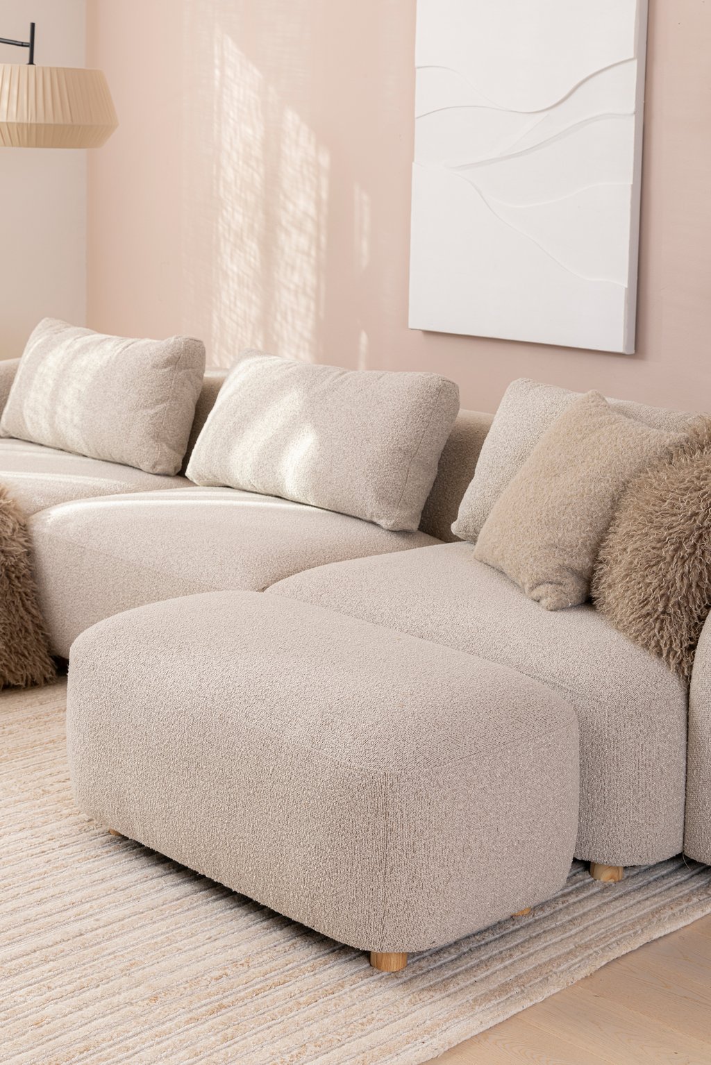 Boulevard u-kulmasohva, beige