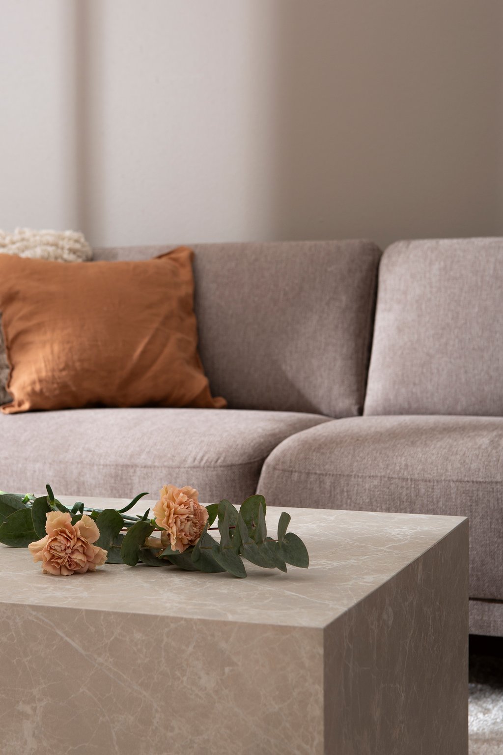 Portland Kulmasohva 2K3, beige: Muokattava Portland-kulmasohva beige, moderni ja tyylikäs, täydellinen olohuoneeseen. Luo mukava oleskelutila ja säädä tarpeidesi mukaan.