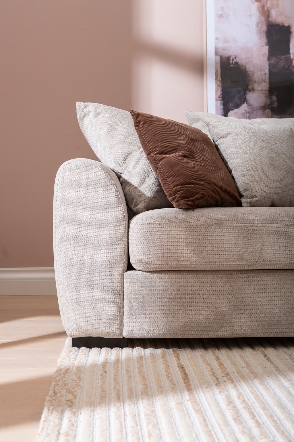 Haave avokulmasohva oikea beige