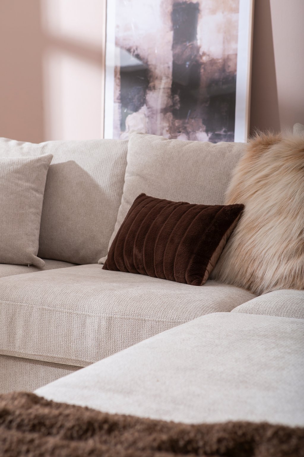 Haave avokulmasohva oikea beige