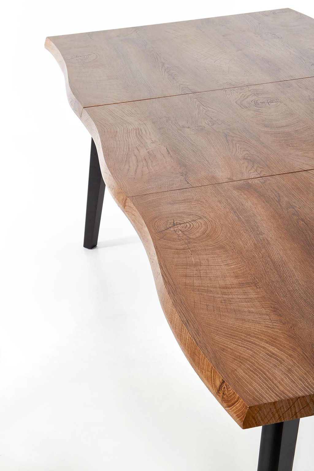 Sola ruokapöytä jatkettava 150-210cm, natural tammi (mdf) / musta