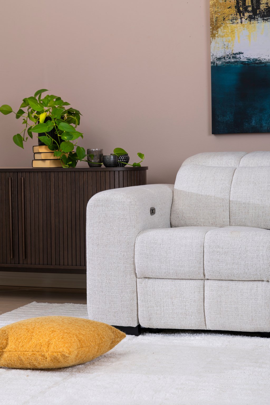 Loungea nordby 2-istuttava mekanismisohva monique linen harmaa