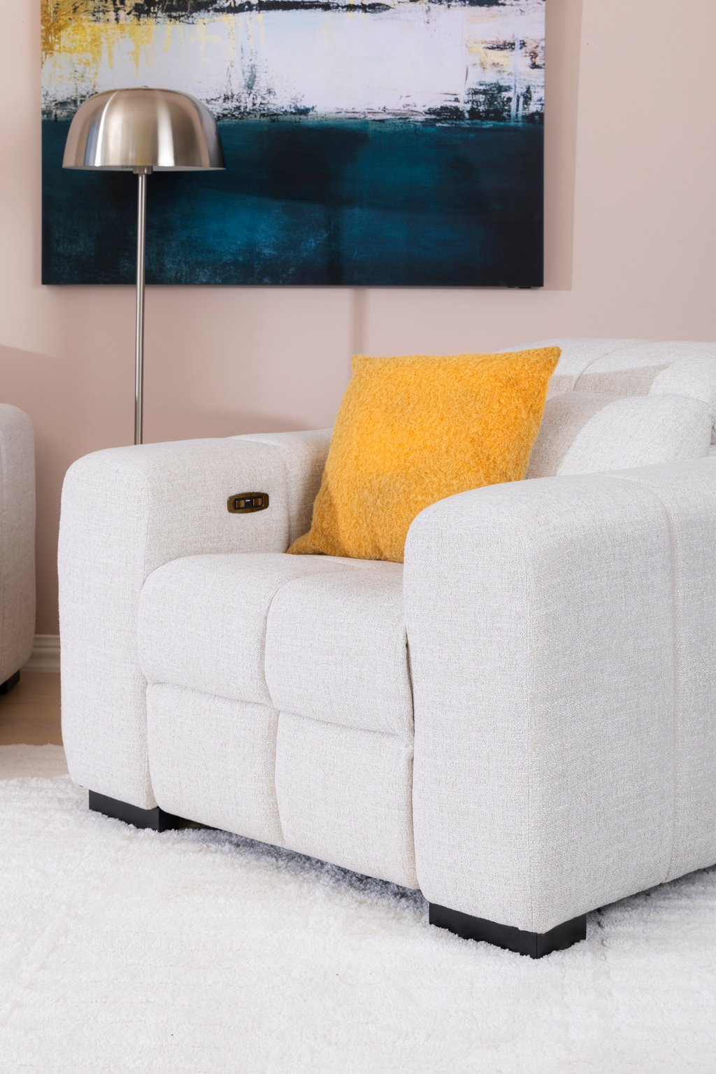 Loungea nordby 1-istuttava mekanismisohva monique linen harmaa