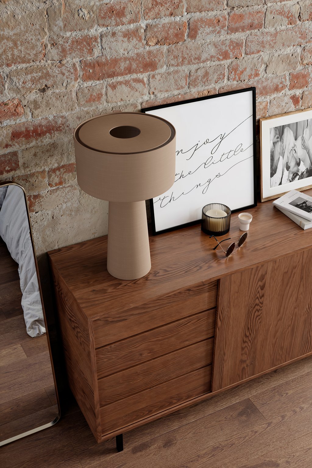 Linum pöytävalaisin beige