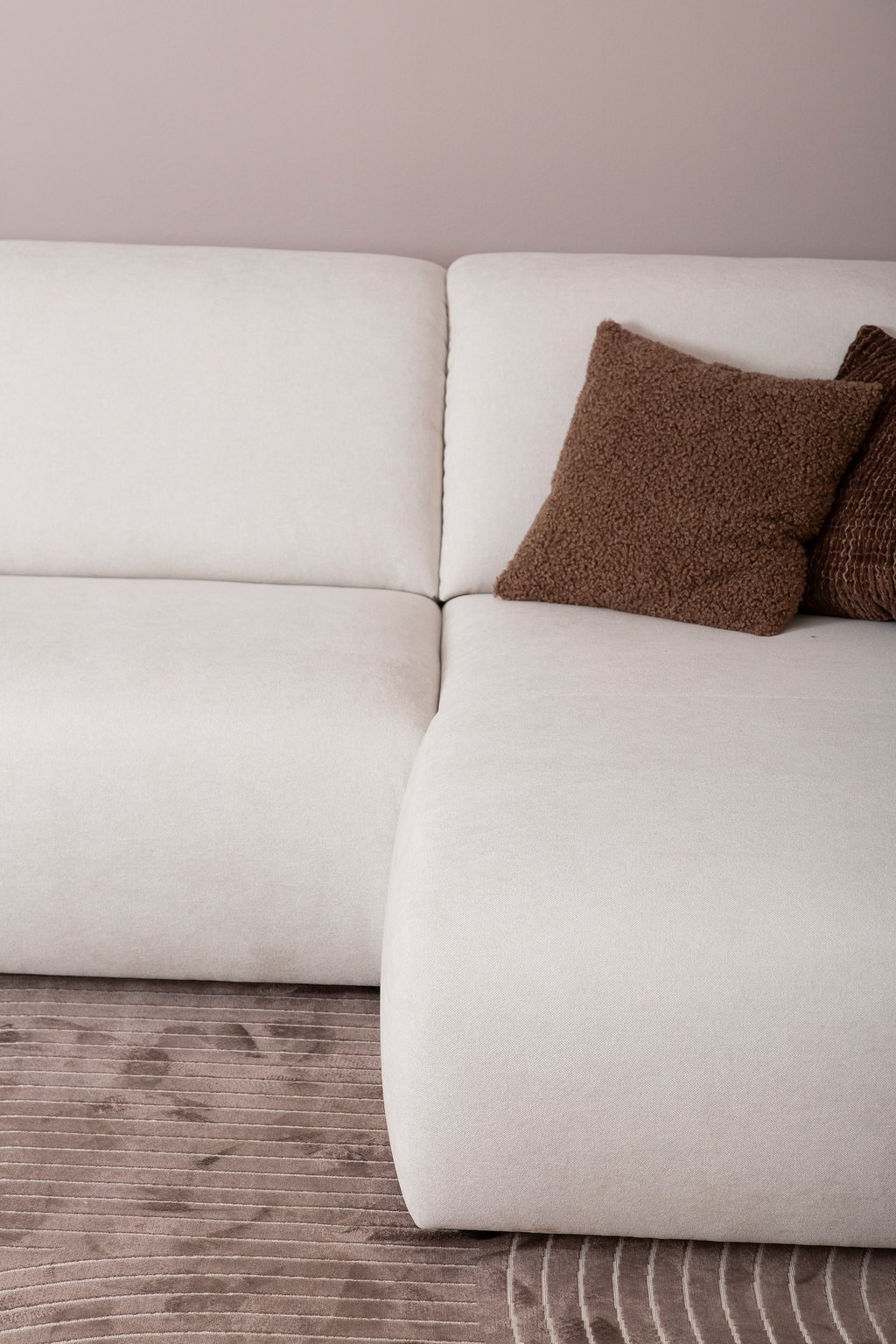 Basel 2-istuttava divaanisohva oikea, beige
