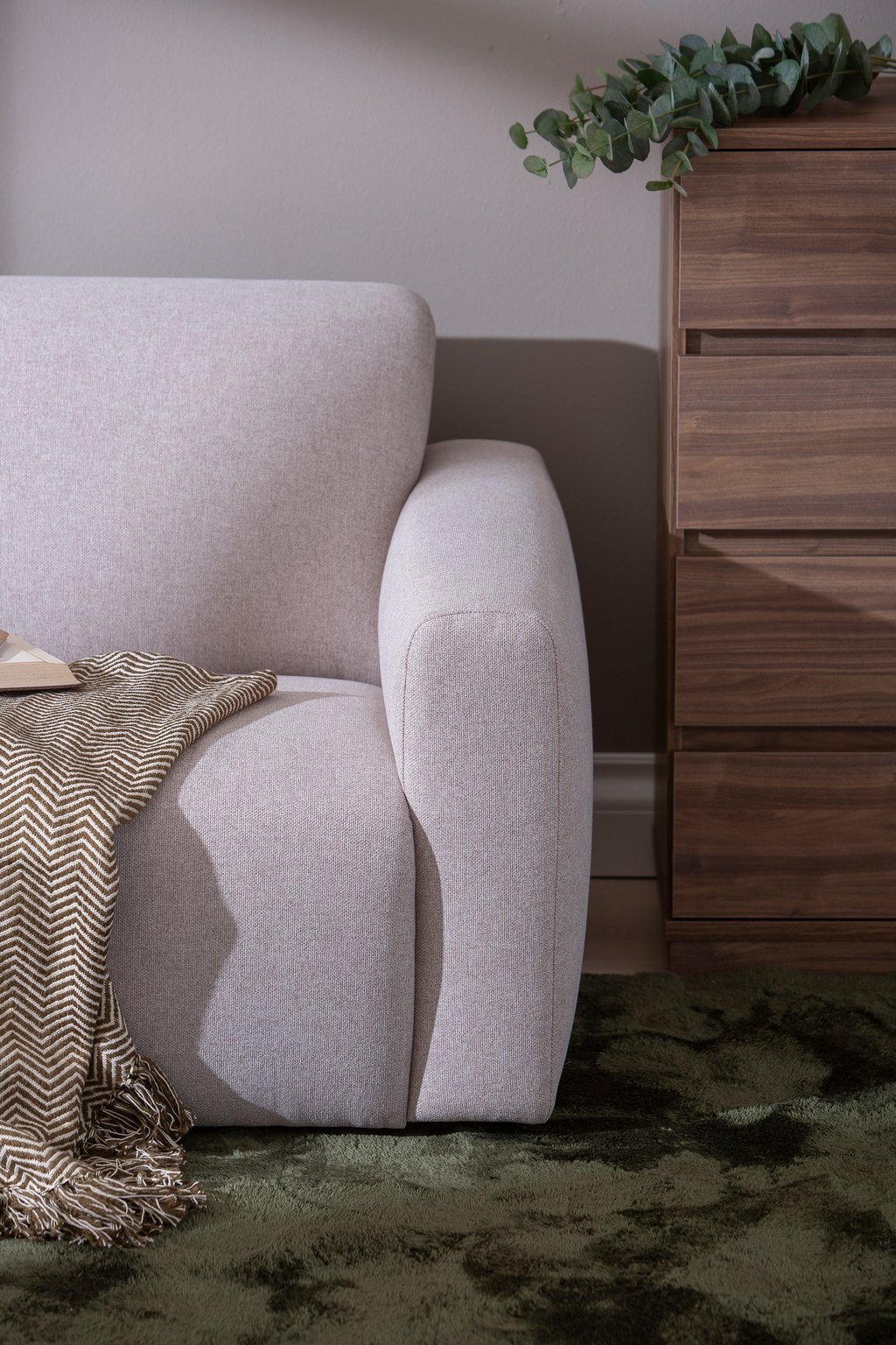 Basel 2-istuttava sohva (KN+B+KN, 192cm) Austin 02 beige