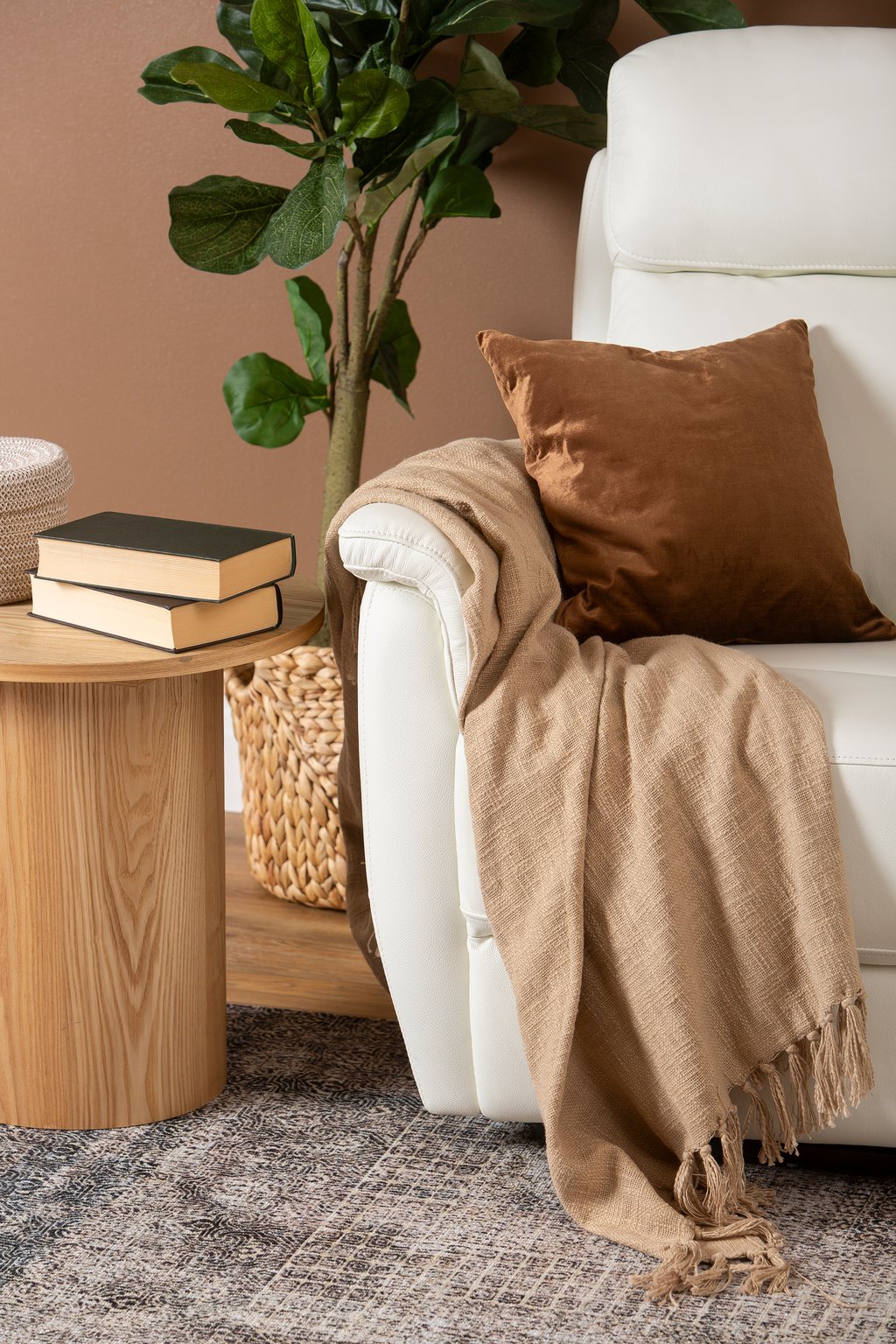 Loungea Colorado recliner-kulmasohva 3K2/2K3, puhdas valkoinen nahka/keinonahka