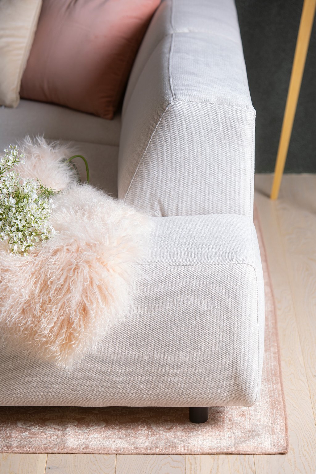 Lugo avokulmasohva oikea, beige