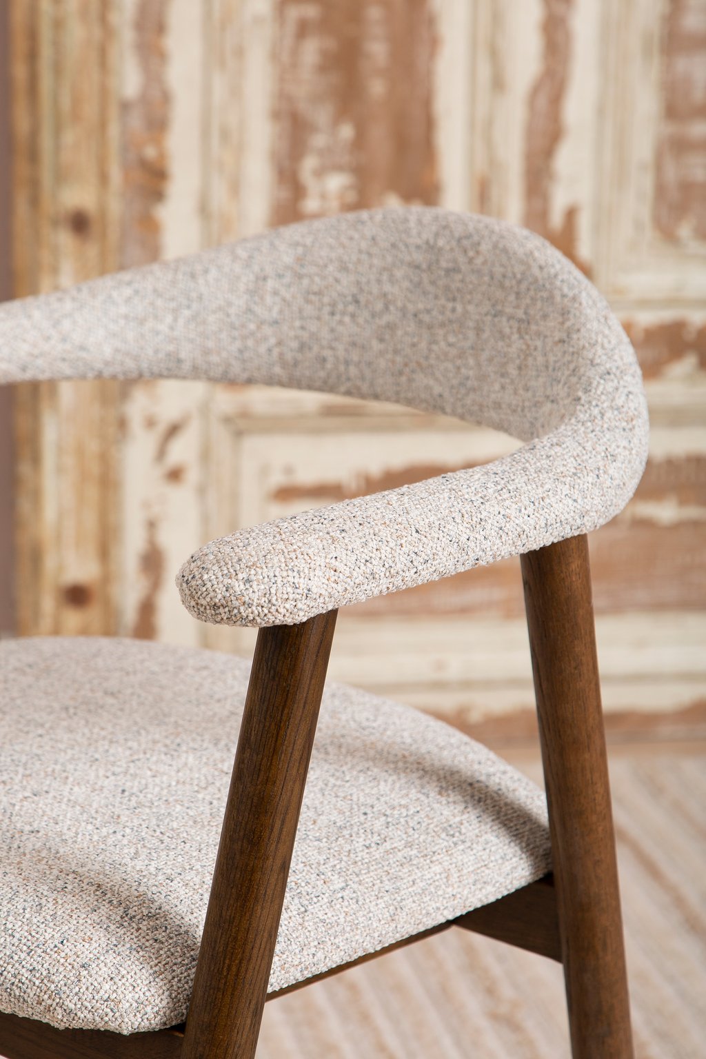 Nicola ruokatuoli, smoked tammi / beige kangas