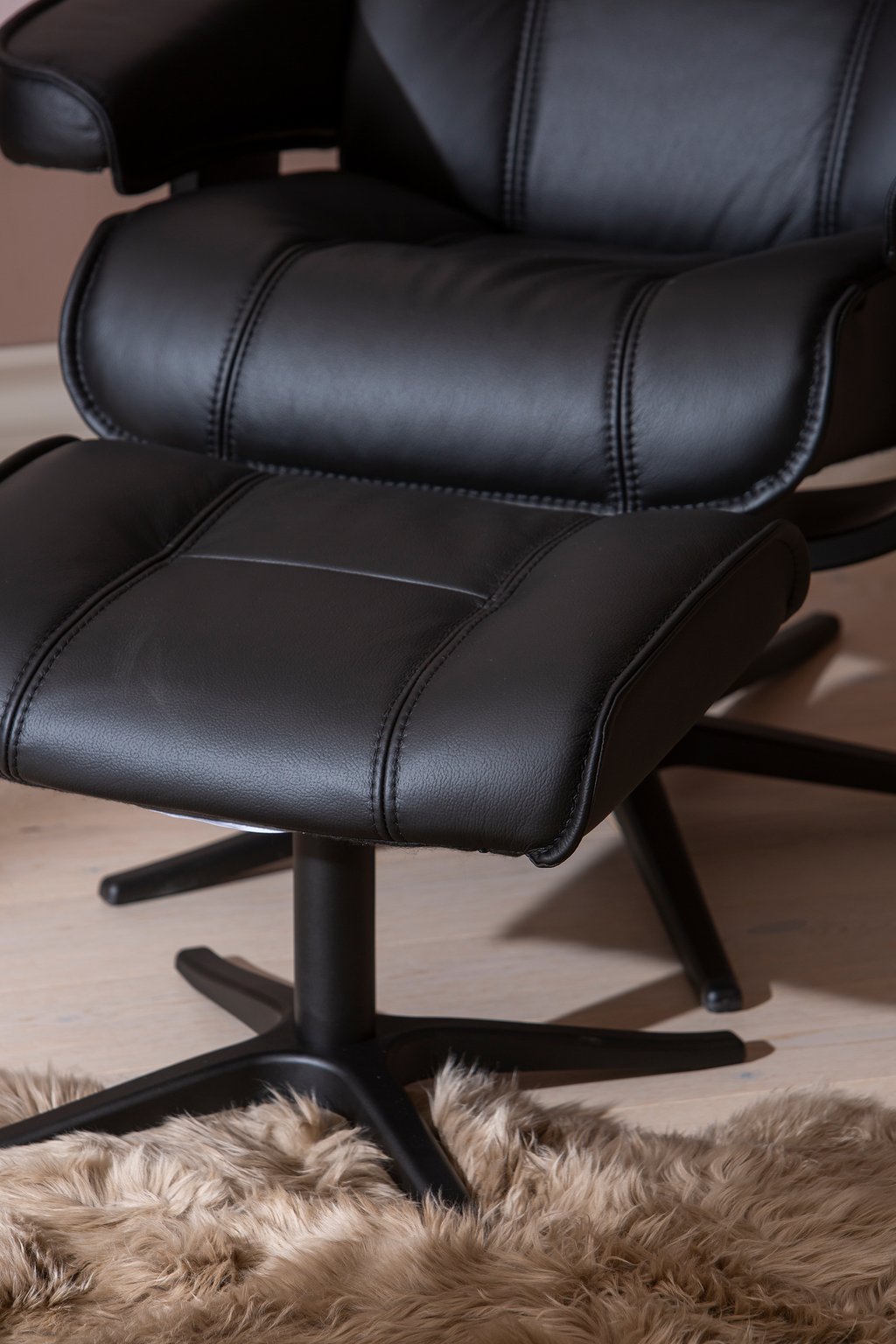 Viking tuoli + rahi, vakiokorkeus, Star-jalka classic musta, puu 920 musta, Prime/kn black 301