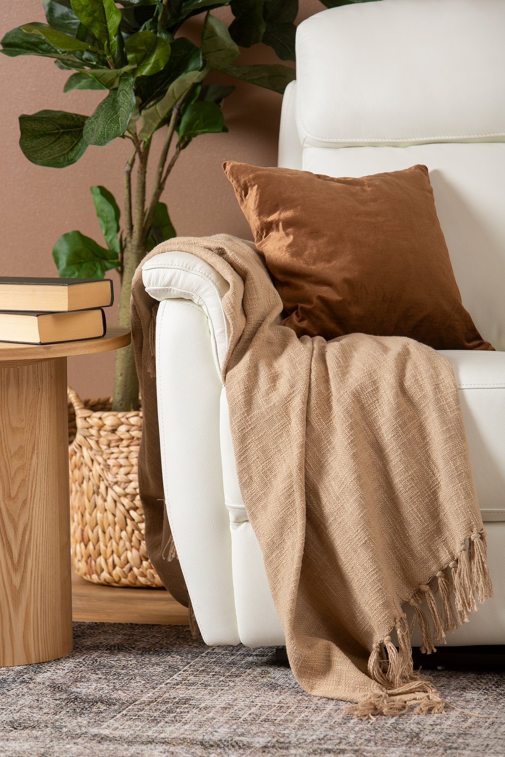 Loungea Colorado recliner-kulmasohva 3K2/2K3, puhdas valkoinen nahka/keinonahka