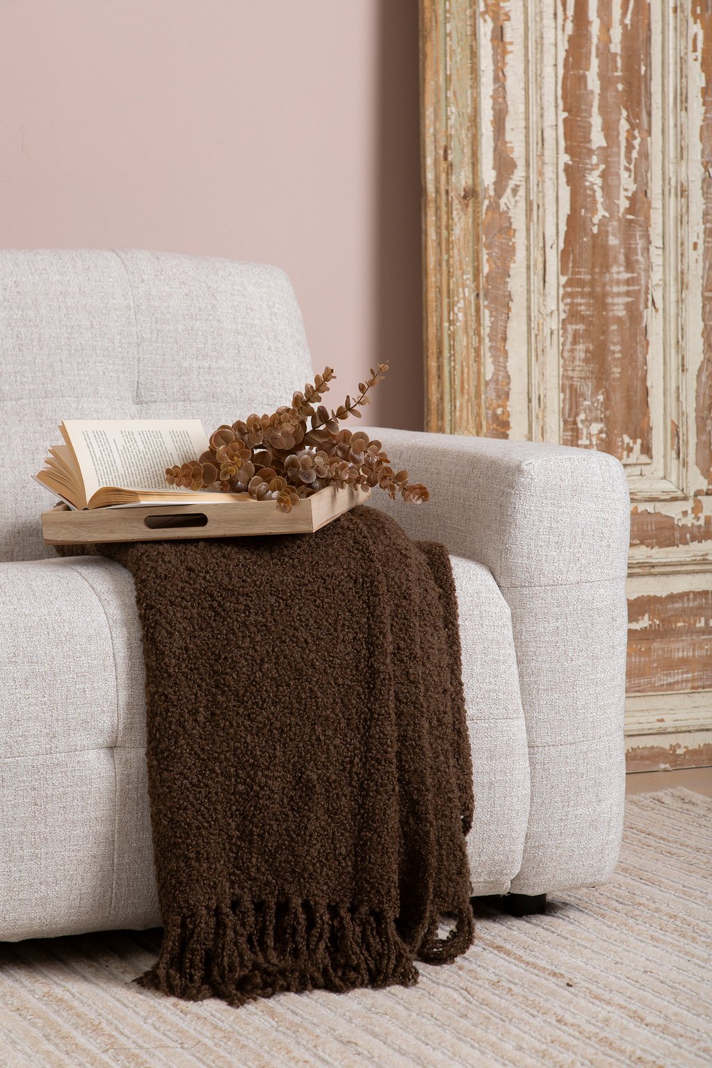 Flow 3-istuttava vuodesohva joustinpatjalla monique linen vaalea beige
