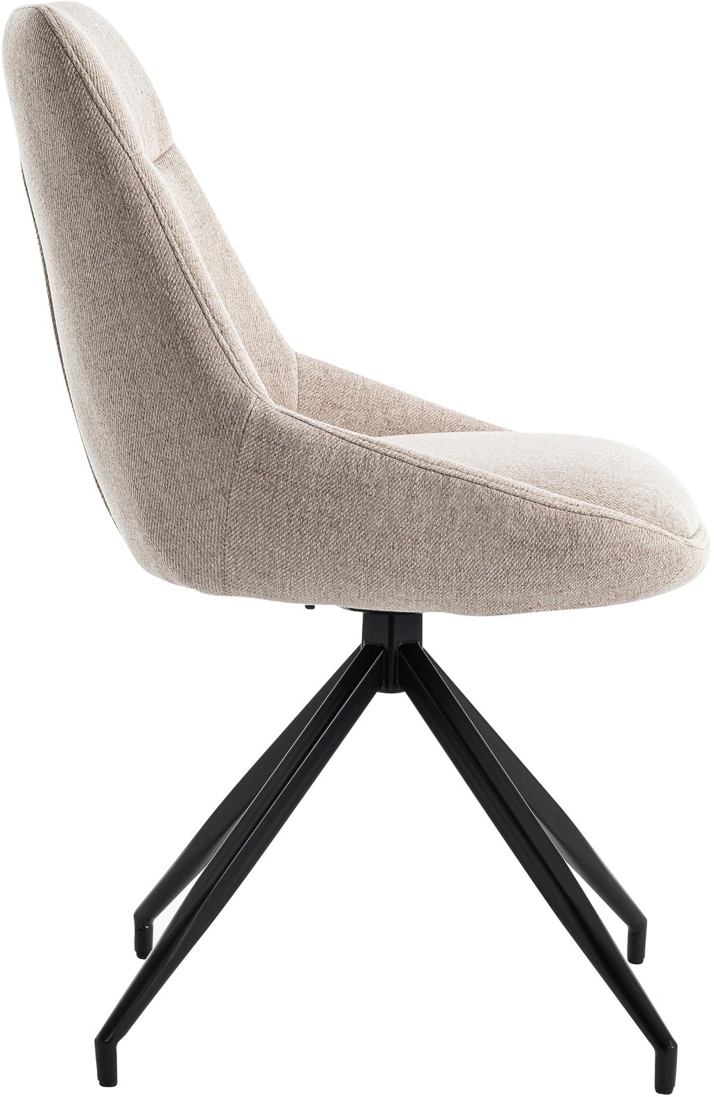 North Collection Everly ruokapöydän tuoli hiekka (Pyörivä Spider-jalka): Tyylikäs hiekka värinen ruokatuoli, jossa kestävä metallirunko ja moderni design. Sopii täydellisesti ruokapöydän ääreen kahdelle.
