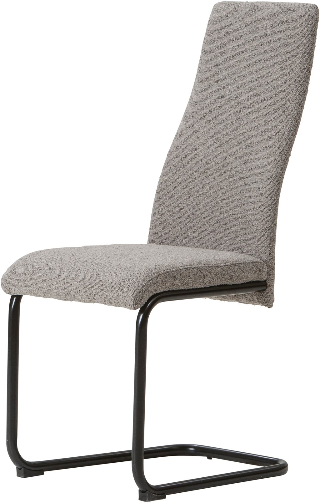 North Collection Jasmin ruokapöydän tuoli harmaa/musta: Tyylikäs metallirunkoinen Jasmin ruokatuoli harmaalla kankaalla. Sopii moderniin ruokailutilaan ja tuo ilmettä sisustukseen.