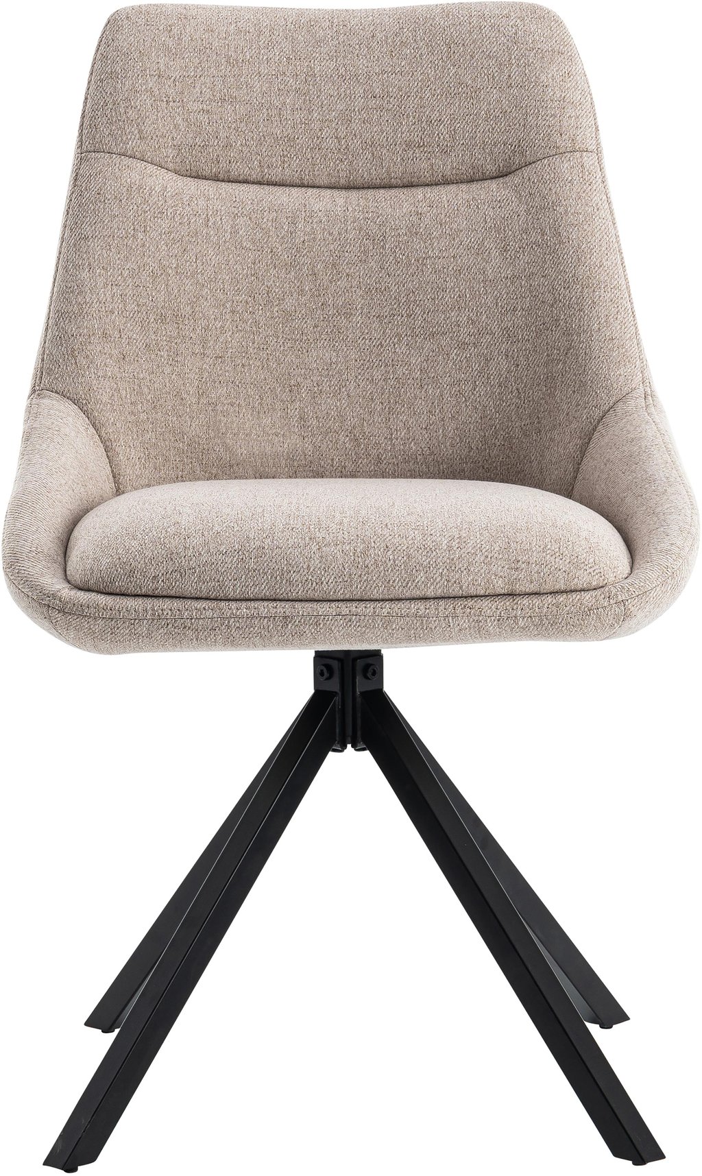 North Collection Everly ruokapöydän tuoli hiekka (Kiinteä Star-jalka): Hiekansävyinen ruokatuoli, jossa tyylikäs metallirunko. Täydellinen lisä ruokapöydälle kahdelle. Tyylikäs ja mukava verhoilu.