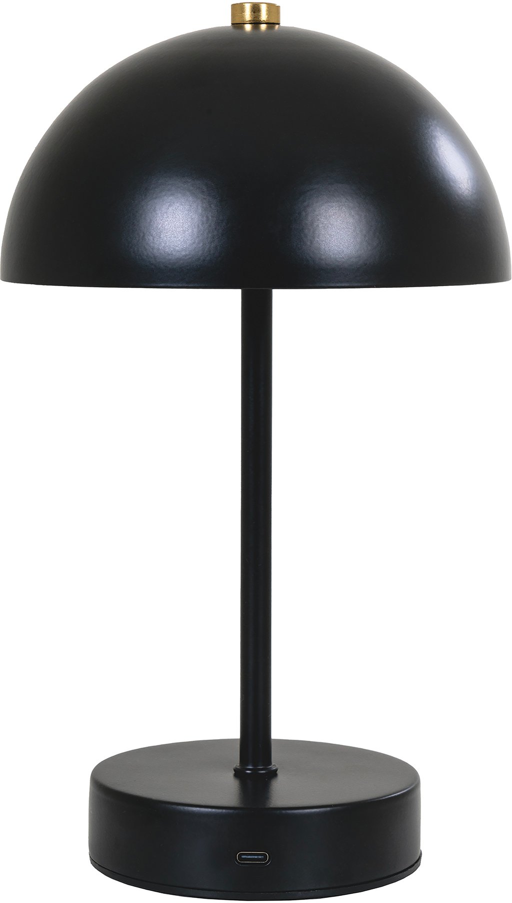 House Nordic Holt LED-pöytävalaisin ladattava, musta/messinki