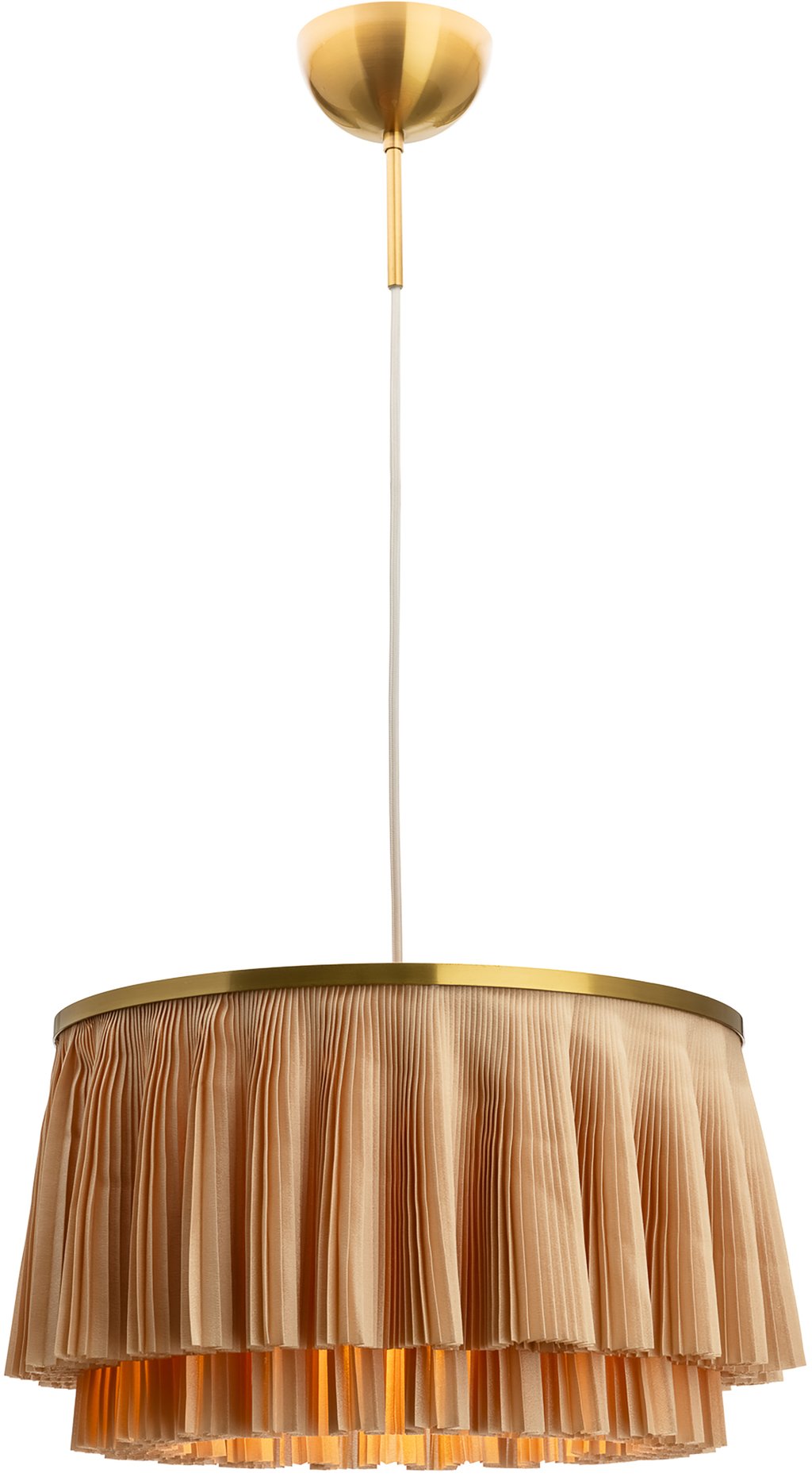 Ophelia ø40 riippuvalaisin messinki/beige