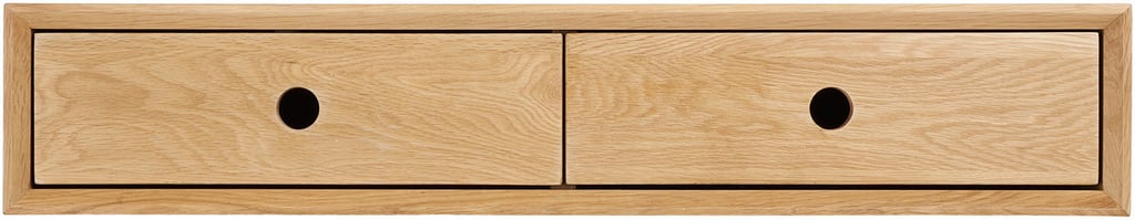 House Nordic seinään kiinnitettävä laatikosto, 2 laatikkoa, lakattu tammi, 80x25x15 cm