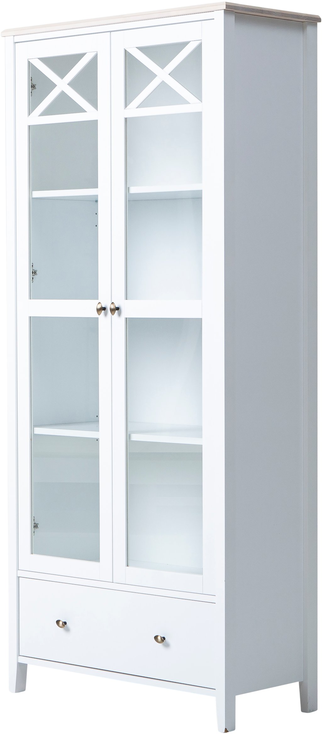 Hovi vitriini 172x76, valkoinen/valkolakattu koivu