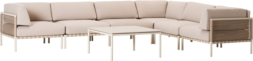 Asgård kulmasohva 2k3, taupe/beige + sohvapöytä