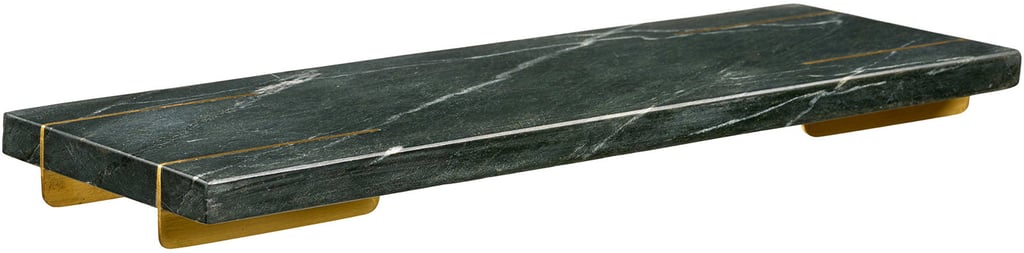House Nordic tarjotin, marmori, musta/messinki, 38x12,5 cm