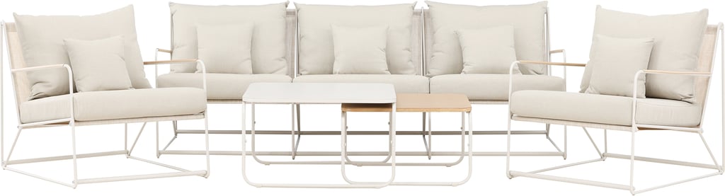 Palazzo sohvaryhmä 3+1+1+sarjapöytä (2kpl), beige / beige