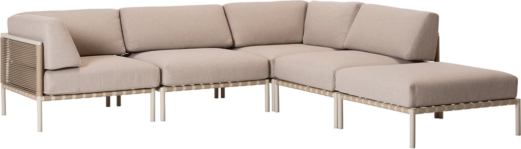 Asgård avokulmasohva rahipäädyllä, taupe/beige