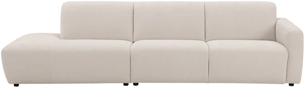 Basel 3-istuttava sohva avopäädyllä vasen, beige