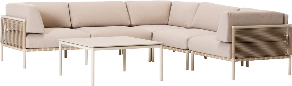 Asgård kulmasohva 2k2, taupe/beige + sohvapöytä