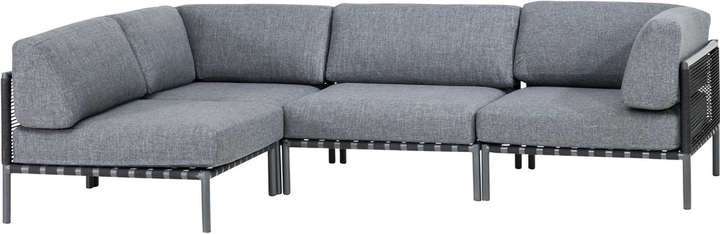 Asgård harmaa avokulmasohva / ulkosohva: Tyylikäs avokulmasohva ulkokäyttöön, täydellinen terassille tai puutarhaan. Kestävä materiaali, mukautuva muotoilu ja moderni ilme.