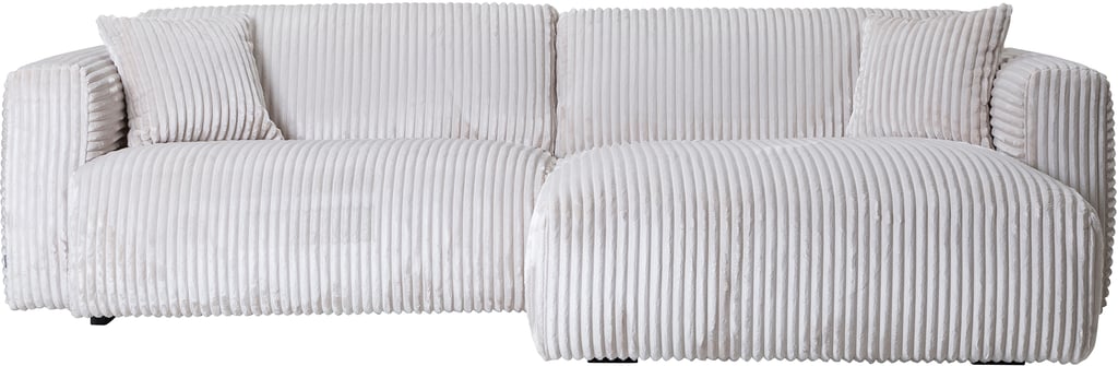 Ronda 3-ist. divaanisohva maxi oikea, Fluffy 5601 valkoinen