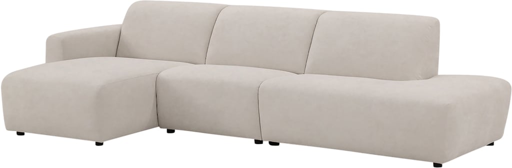 Basel 3-istuttava divaanisohva avopäädyllä oikea, beige