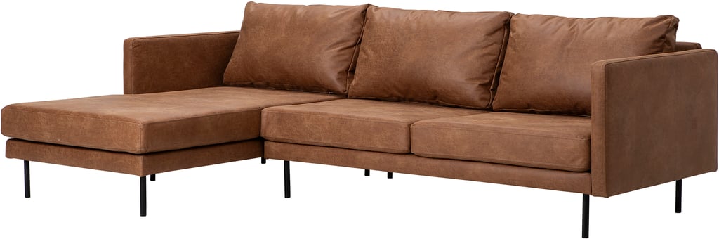 Copenhagen Scandic divaanisohva (vasen) cognac / mustat jalat