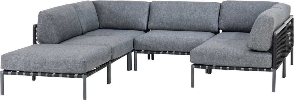 Asgård u-kulmasohva rahipäädyllä + sohvapöytä 90x90 cm: Ainutlaatuinen kulmasohva ulkokäyttöön, täydellinen terassille tai puutarhaan. Kestävä materiaali, moderni muotoilu ja mukavat istuimet tekevät siitä ihanteellisen rentoutumiseen.