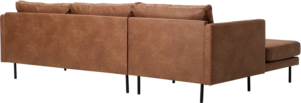 Copenhagen Scandic divaanisohva (vasen) cognac / mustat jalat