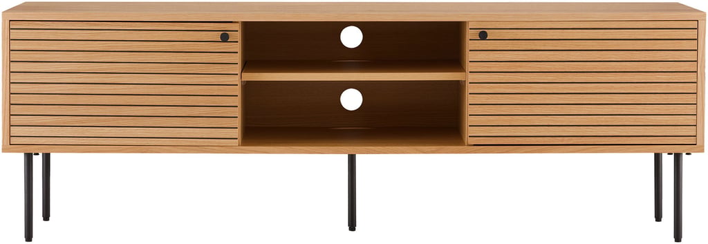 House Nordic Kyoto tv-taso 150x40, natural tammiviilu / mustat jalat