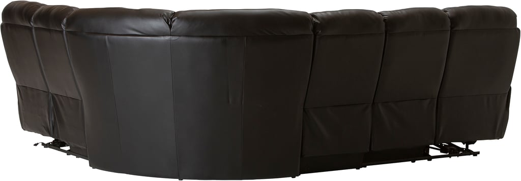 Loungea Colorado recliner-kulmasohva 3K2/2K3, musta nahka/keinonahka