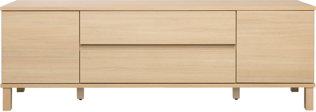 Sata taso nro 42. 183cm 2 ovea + 2ltk vaalea tammi, kantikas jalka