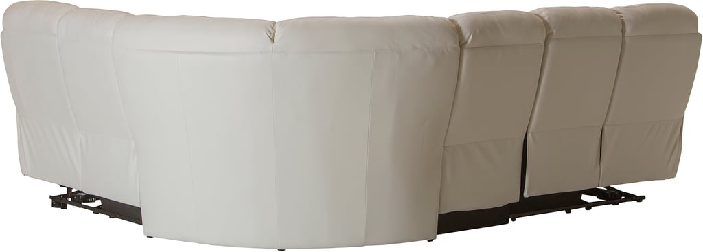 Loungea Colorado recliner-kulmasohva 3K2/2K3, puhdas valkoinen nahka/keinonahka
