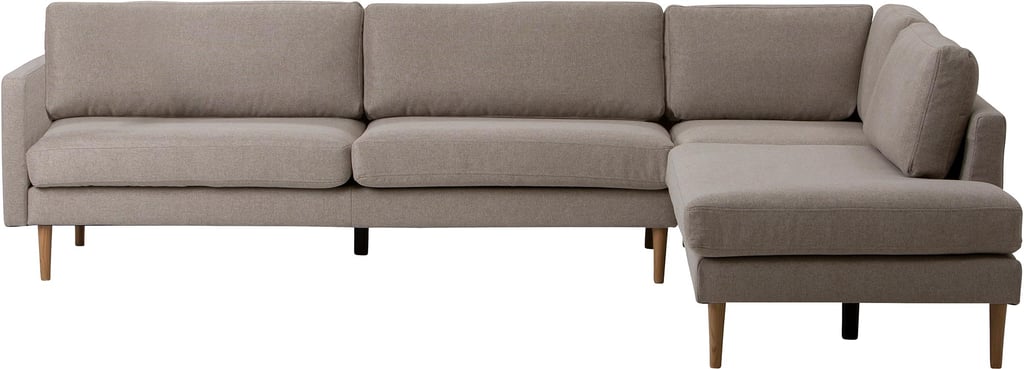Copenhagen Scandic avokulmasohva (oikea) beige / tammijalat