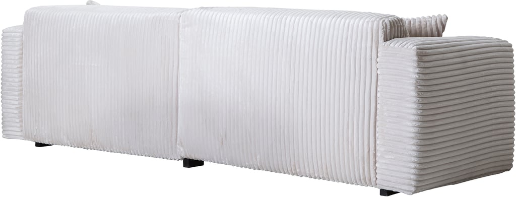 Ronda 3-ist. divaanisohva maxi oikea, Fluffy 5601 valkoinen