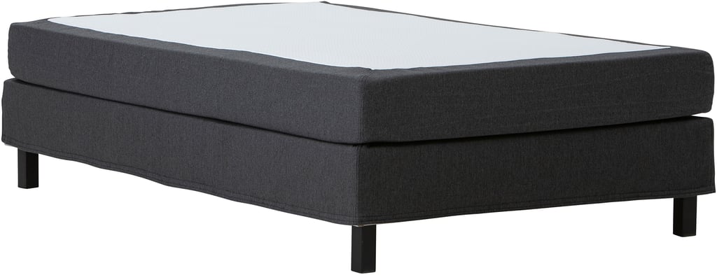 Uni jenkkisänky 120x200 (bonnel) antrasiitti: Uni-jenkkisänky 120x200 cm, antrasiitti. Tyylikäs ja mukava sänky makuuhuoneeseen, jossa on 15 cm mustat puujalat. Täydellinen uni ja tuki.