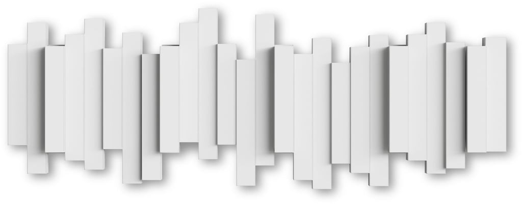 Umbra Sticks seinänaulakko 49cm valkoinen: Tyylikäs valkoinen seinänaulakko, täydellinen eteiseen tai käytävälle. Lisää käytännöllisyyttä ja modernia ilmettä sisustukseen.