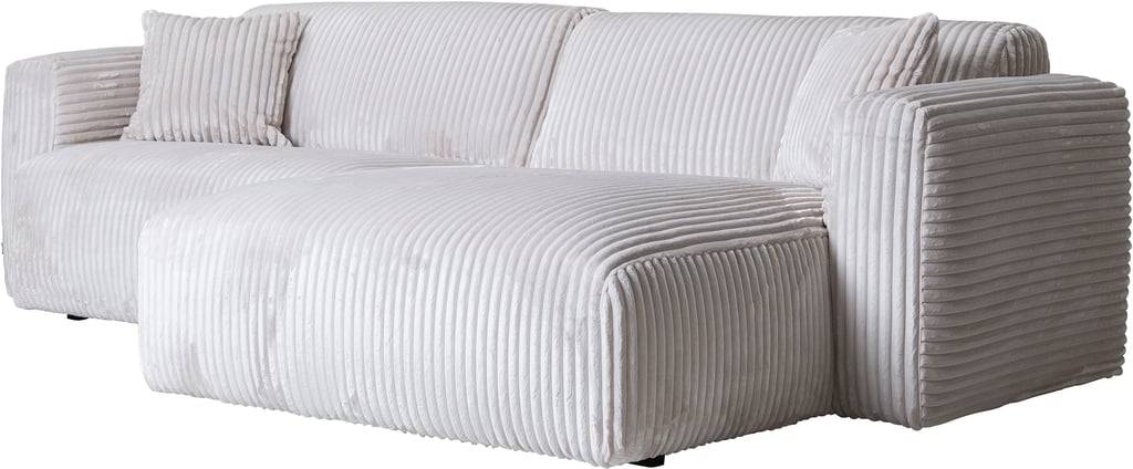 Ronda 3-ist. divaanisohva maxi oikea, Fluffy 5601 valkoinen