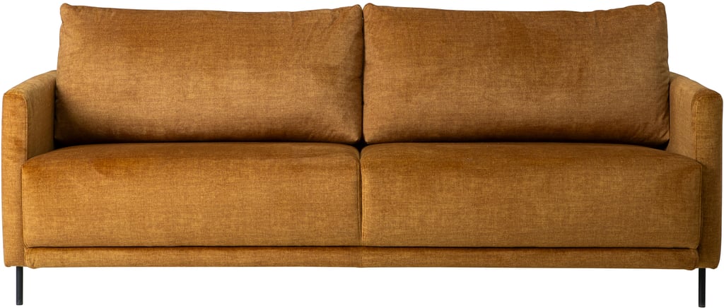 Scandic 3-ist vuodesohva,  glamour kankaalla: Tyylikäs 3-istuttava vuodesohva modernilla mustalla jalalla, pehmeä kangas ja muokattava design, täydellinen olohuoneeseen tai vierashuoneeseen.
