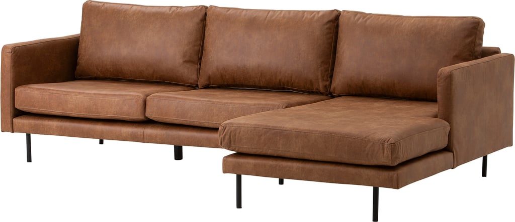 Copenhagen Scandic divaanisohva (oikea) cognac / mustat jalat