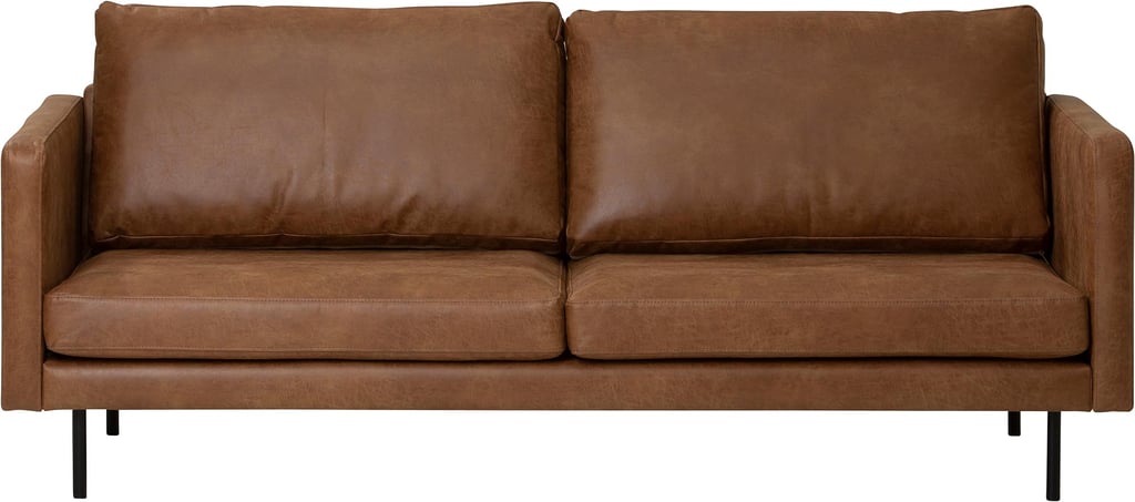 Copenhagen Scandic 3-istuttava sohva, Essenza 04 konjakki (sis. mustat metallijalat)